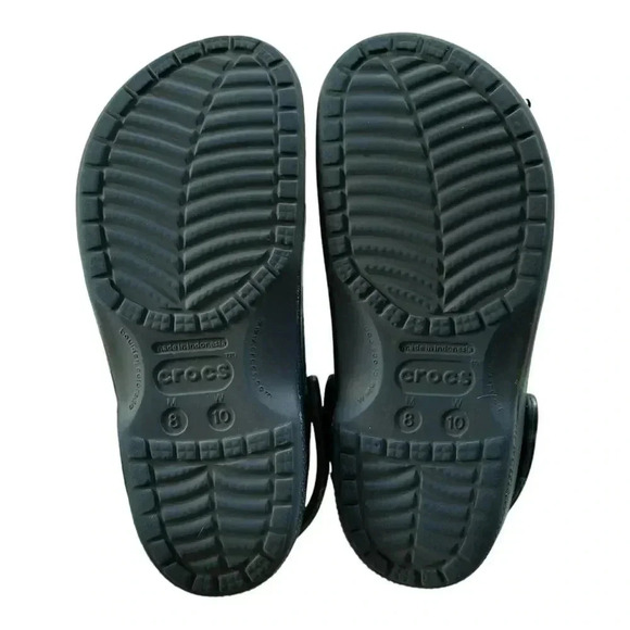 Crocs Baya Clog Unisex Navy Blue Tropical Palm Tree Size Men 8 - Women 10 - Picture 4 of 9